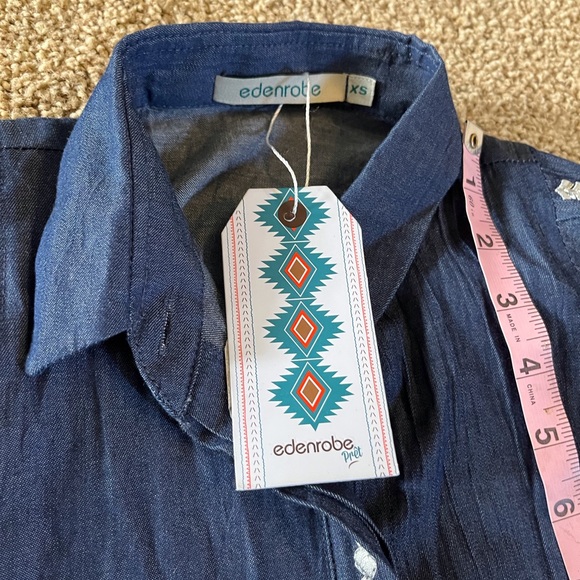 NWT Edenrobe gorgeous chambray button front dress - size xs - Picture 6 of 10